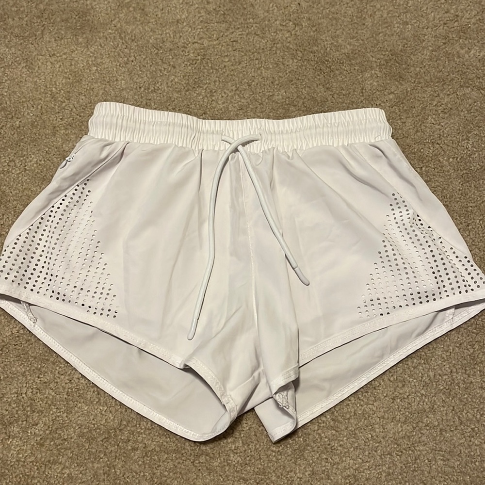 Aerie athletic shorts - white - small